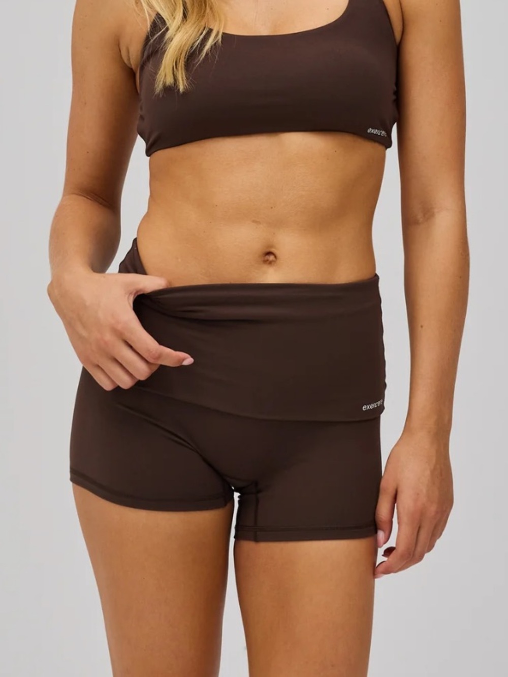 NWT Exercere Neatly Fold-Over Shorts